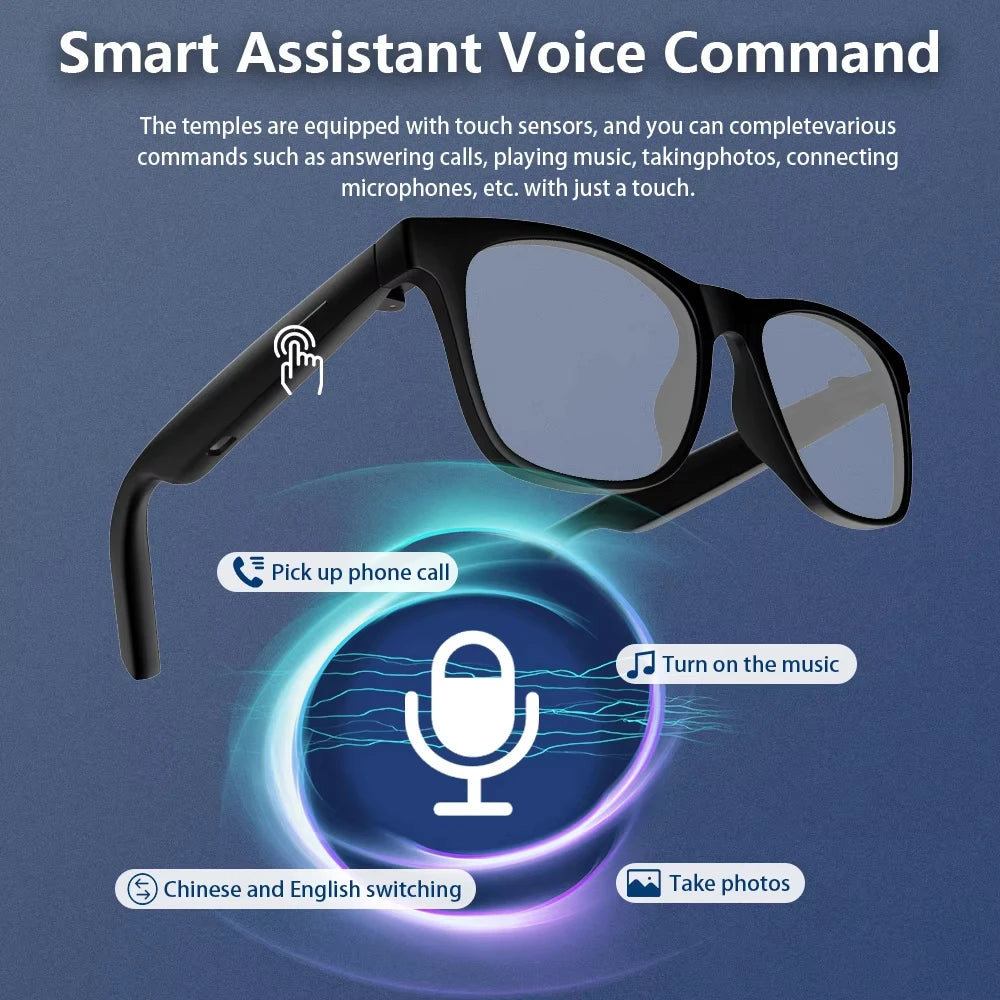 BMAD AI Smart Glasses | 8K Camera, Bluetooth, Voice Assistant & Translator