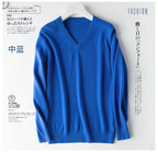 Men's Classic Cashmere Cotton Pullover Sweater – V-Neck & O-Neck