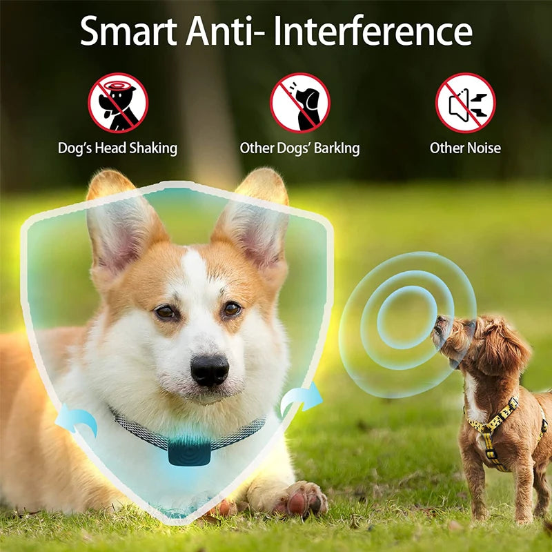 Anti Bark Collar for Dogs – Ultrasonic Vibration Training Collar with IP67 Waterproof & USB Rechargeable