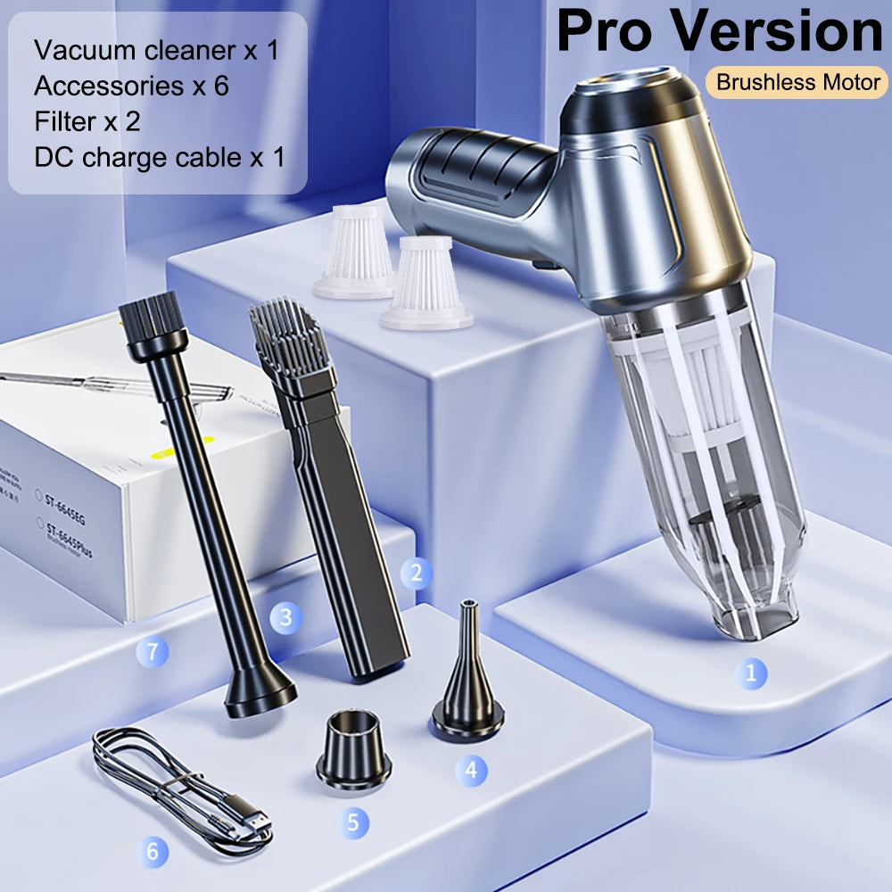 Portable Wireless Vacuum Cleaner – Car & Home | Basic & Pro Models