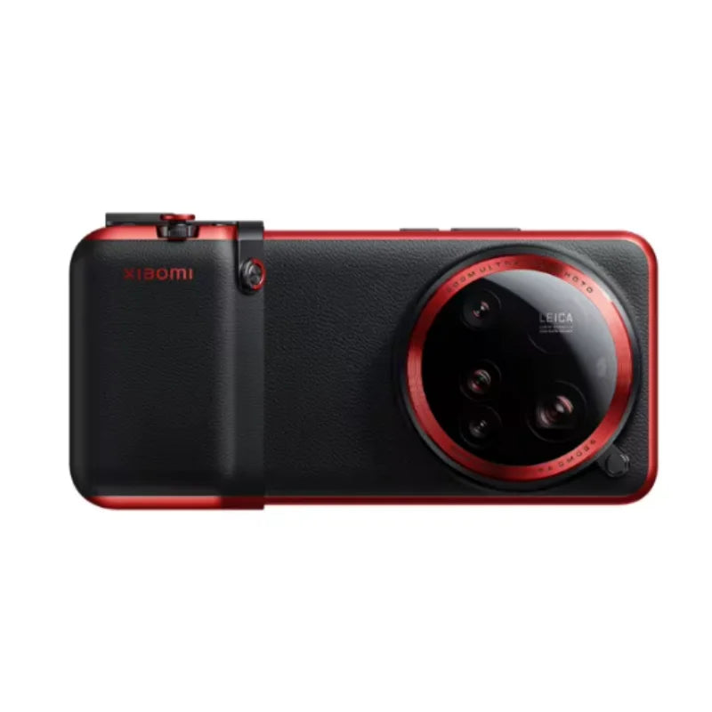 Black and red Xiaomi camera on a white background