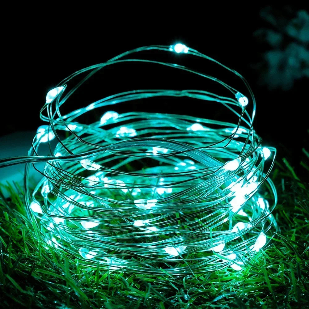LED Fairy Lights Battery Operated | Waterproof Silver Wire Firefly Starry Lights