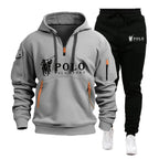 Autumn and Winter 2026 New Men's Casual Set, a Fashionable Outdoor Hiking Windproof and Warm Men's Hoodie and Pants 2-piece Set