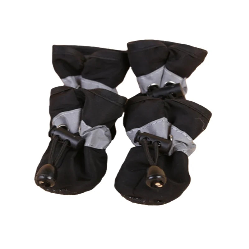 Waterproof Pet Dog Shoes – 4pcs/set | Anti-Slip Rain Boots for Small Dogs & Cats