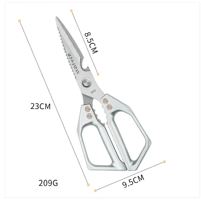 Multifunctional Kitchen Scissors – Stainless Steel Food & Bone Scissors