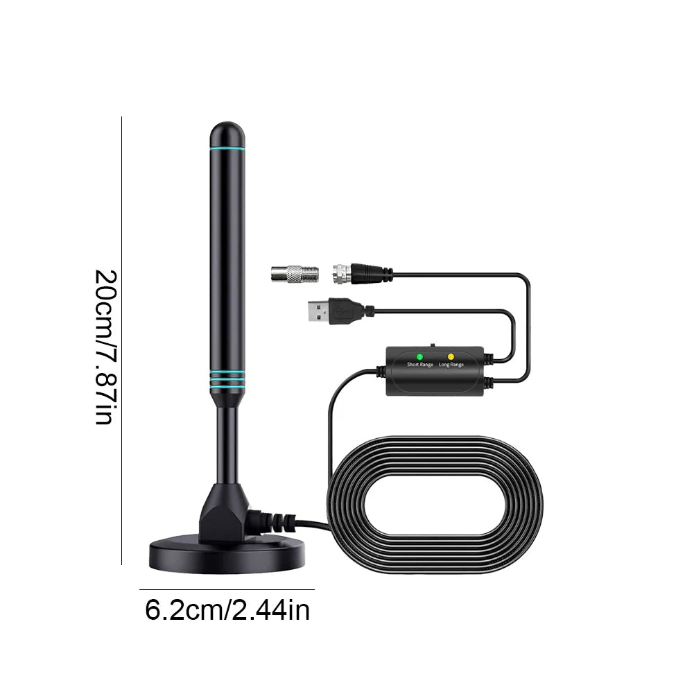 4K HD TV Antenna 500 Mile Long-Range Amplified Digital Antenna DVB-T2 Indoor Outdoor