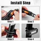 USB Rechargeable LED Torch – 5 Modes, Red/Blue Warning Flash & Shoulder Clip