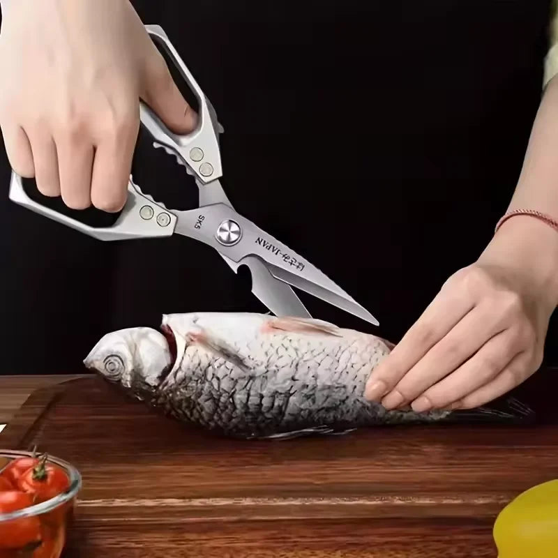Multifunctional Kitchen Scissors – Stainless Steel Food & Bone Scissors