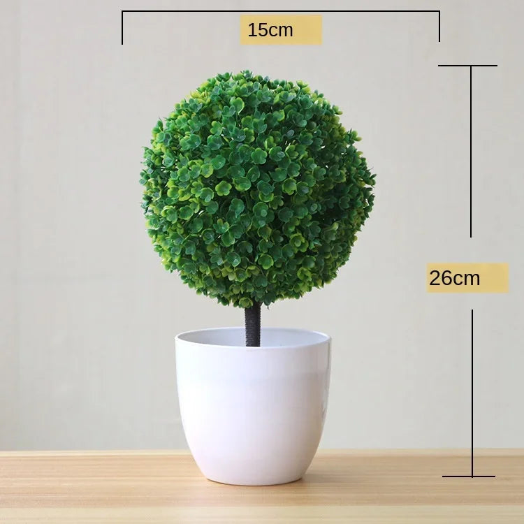 Artificial Plants Potted Bonsai Green Small Tree Plants