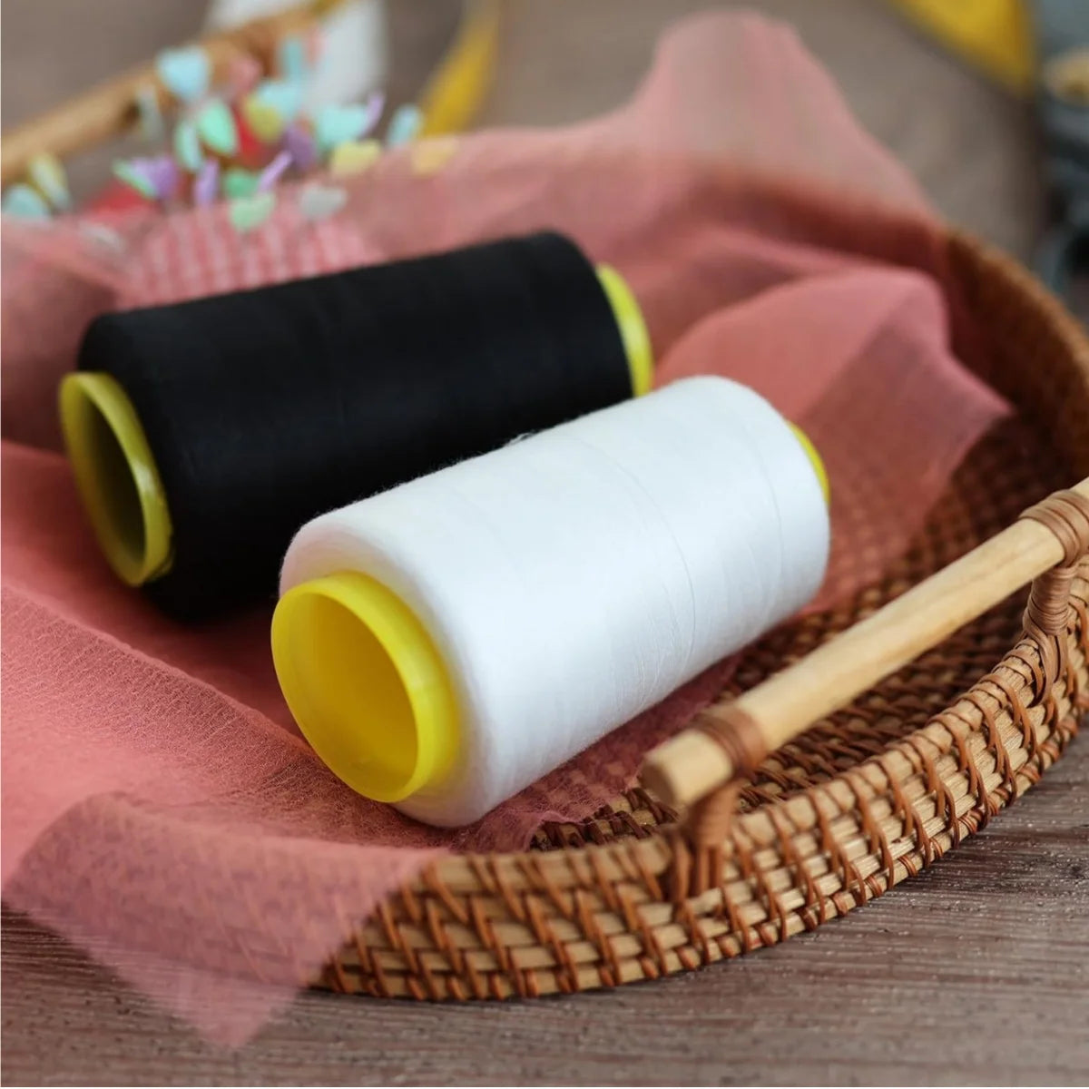Domestic 100% Polyester overlocker threads. 3000 Yard Each