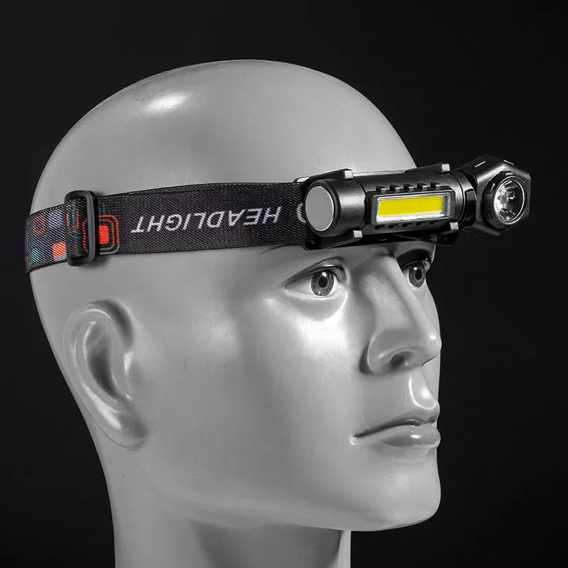 ESMARTER KXK212 Rechargeable LED Headlamp & Dual-Purpose Flashlight