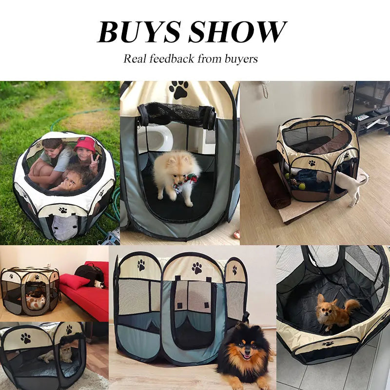 Foldable Pet Playpen & Tent | Indoor & Outdoor Dog & Cat Enclosure