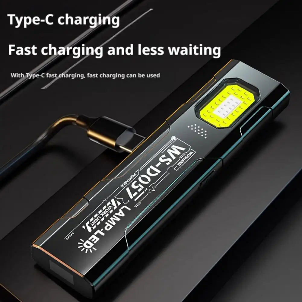 550 Lumen EDC Flashlight – 5 Modes, Clip, Magnetic Base & USB-C Charging