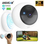 2K Wireless Battery Powered Cameras Outdoor Magnetic 5MP IP Camera