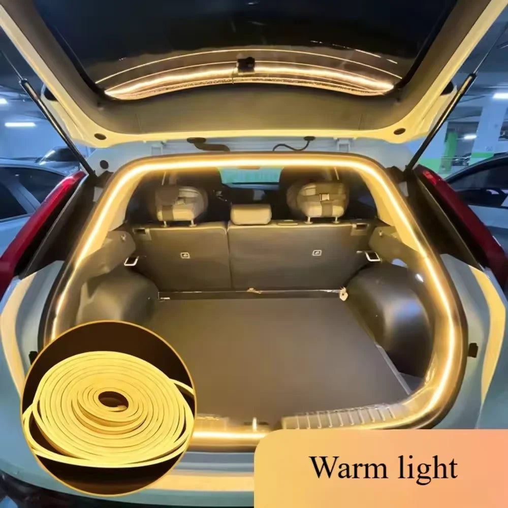 Car Boot LED Light Strip – Auto-Sensing Trunk Ambient Lighting, 2M & 4M | White & Warm