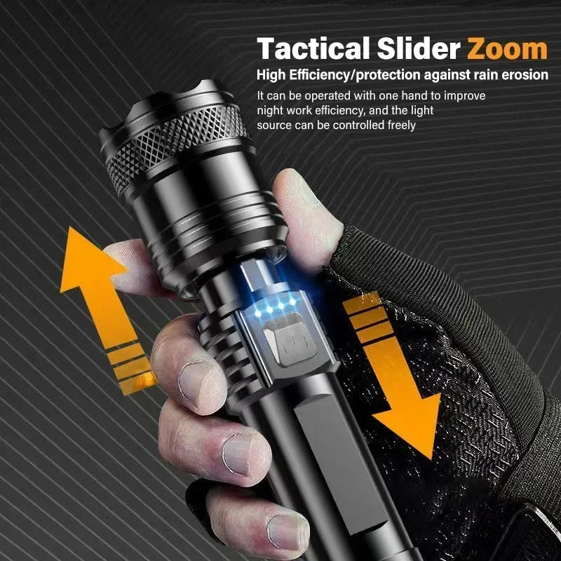 Super Bright USB Rechargeable LED Flashlight