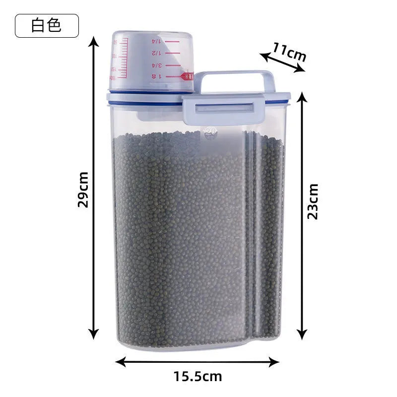 Airtight Pet Food Storage Bucket – 1.5KG & 2KG | Dog & Cat Grain Container