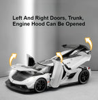 1:32 Scale Hypercar Diecast Supercar Model | Sound, Lights & Opening Doors