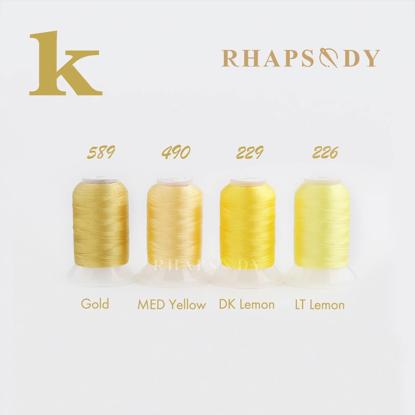40wt Polyester Embroidery Thread | 500m Filament Spools | 5-Pack