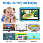 BDF 7-Inch Kids Android 13 Tablet — 4GB RAM, 64GB Storage, Dual Camera, WiFi & Bluetooth | Pink & Blue