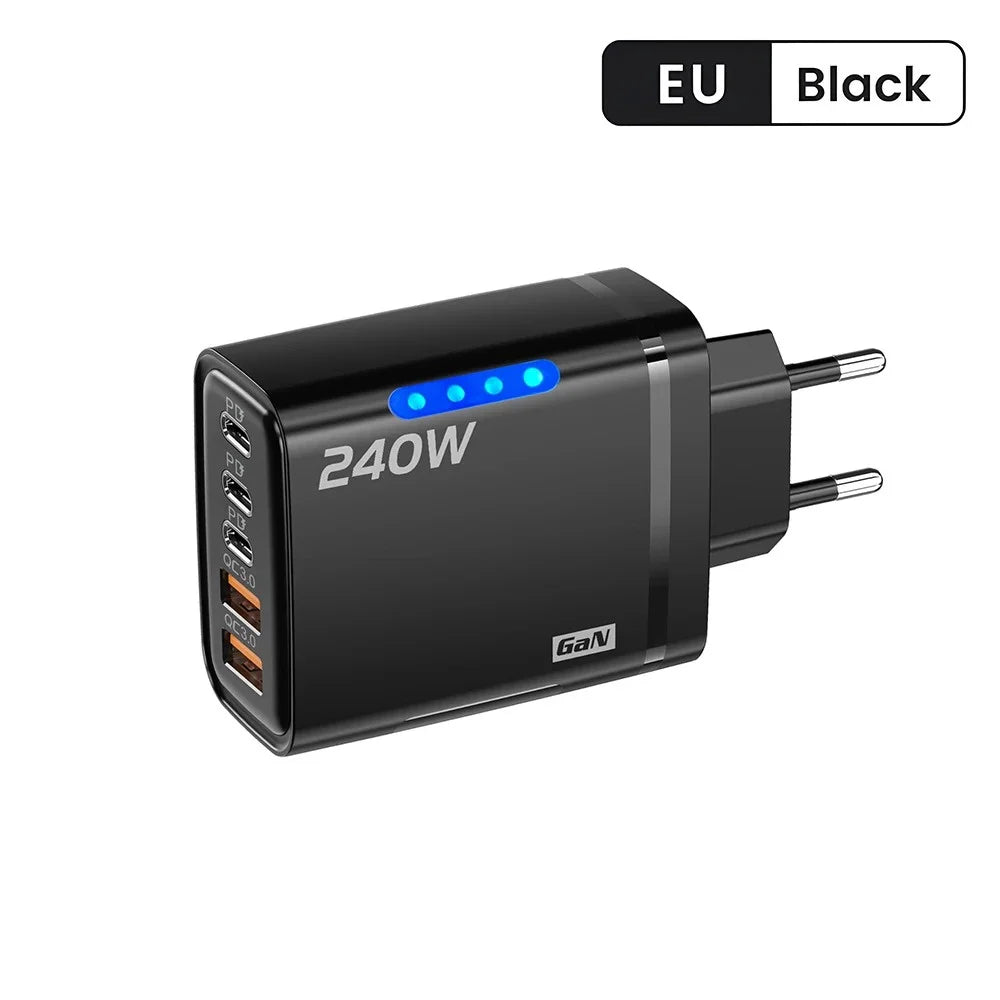 GaN USB-C Charger 5-in-1 Fast Charging Multi-Port Hub