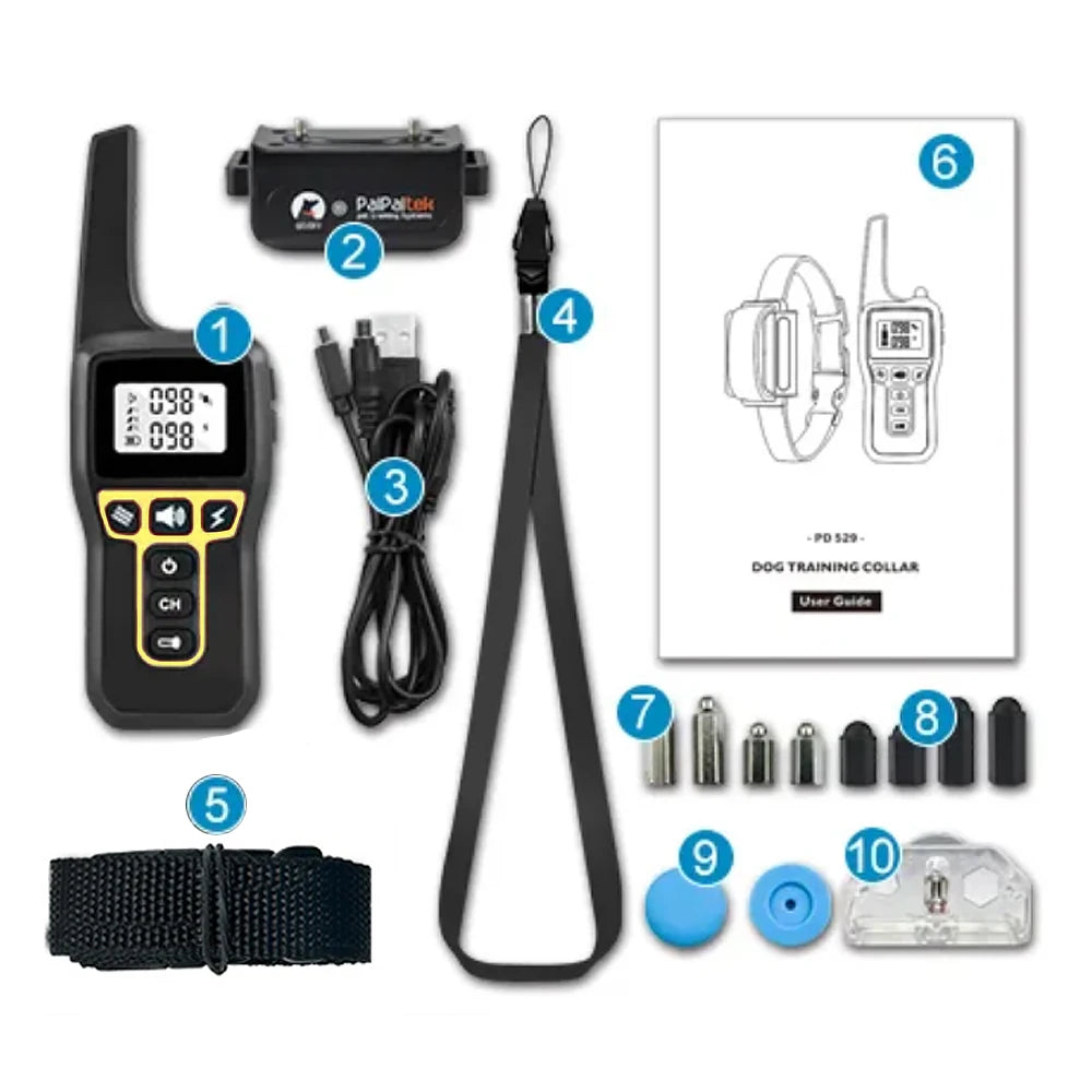 1000M Rechargeable Dog Training Collar – Waterproof Remote Shock Collar with Beep, Vibration & Auto Bark Mode