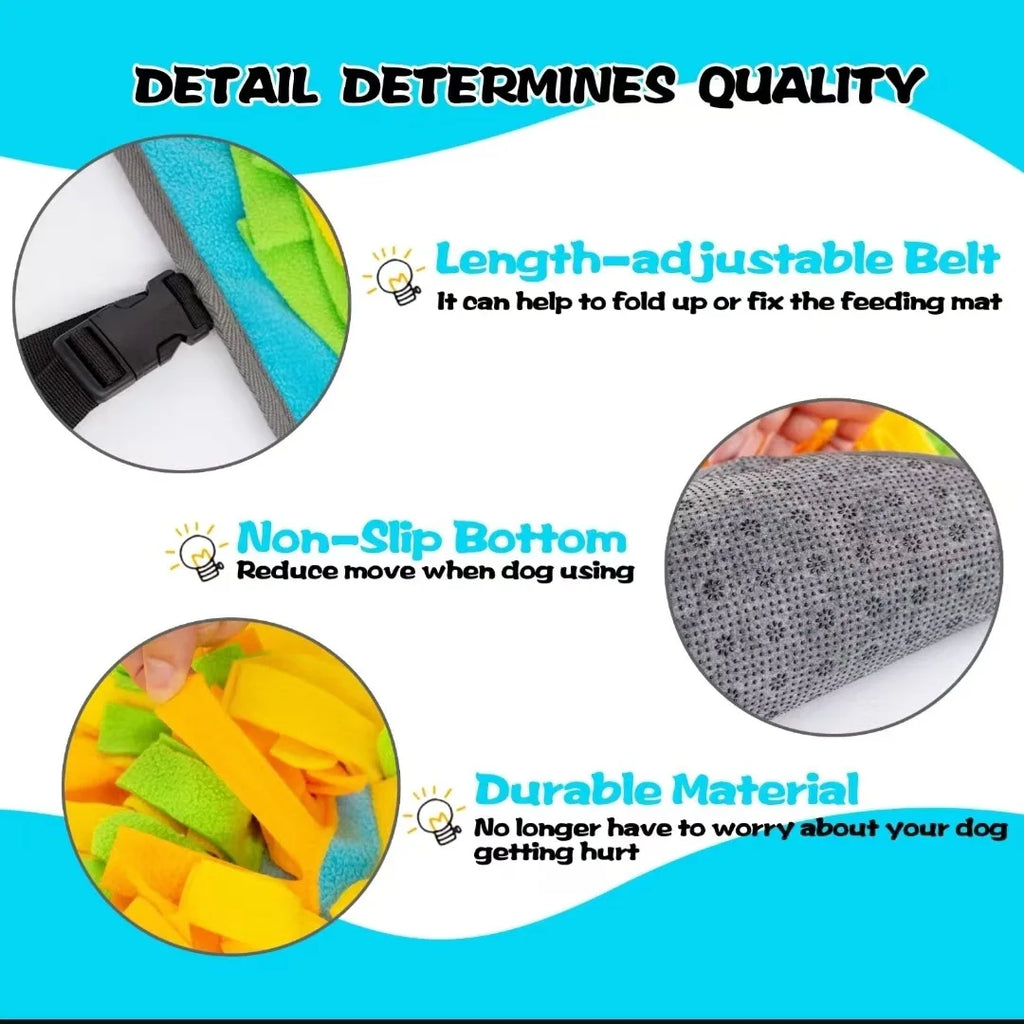 Interactive Dog Snuffle Mat For Small Medium Dogs.