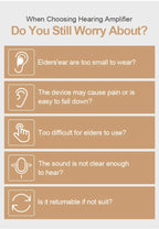 RIKYA Hearing Aid Earphones – Sound Amplifying Ear Hook Headphones for Elderly with Hearing Loss & Tinnitus