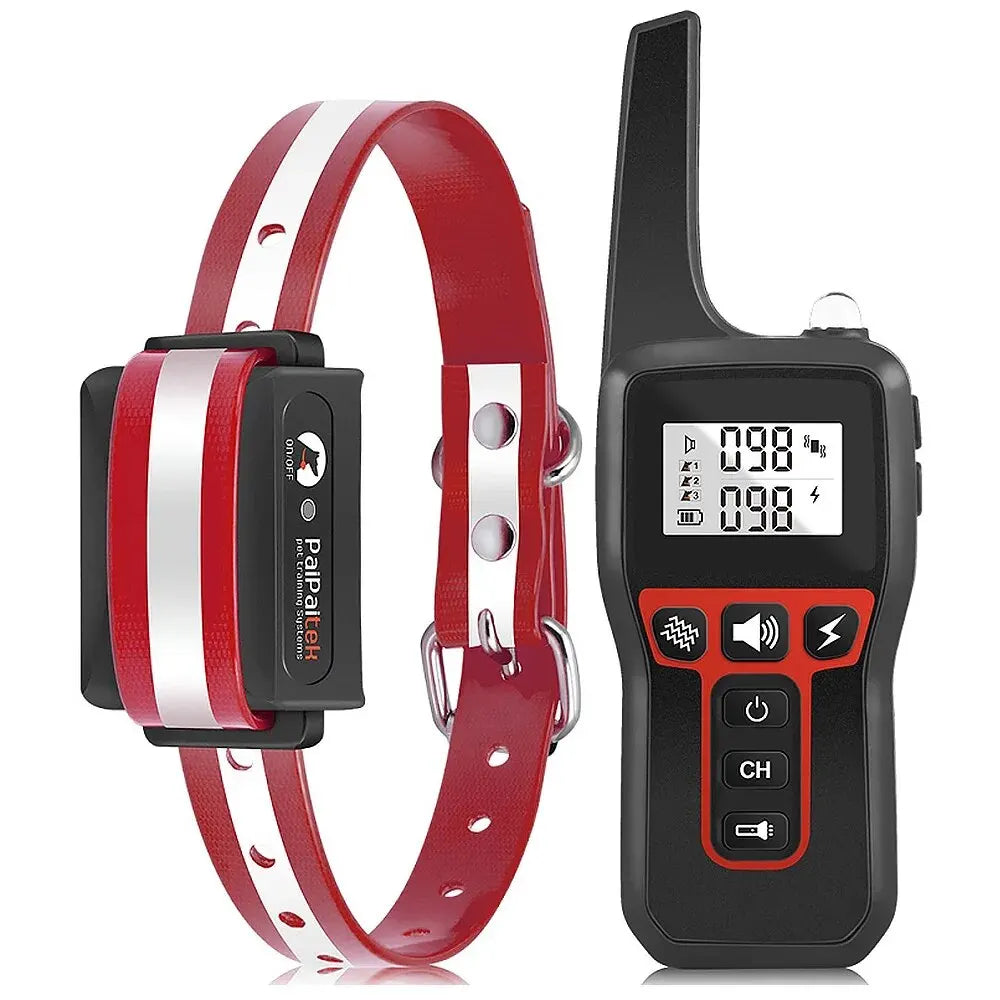 1000M Rechargeable Dog Training Collar – Waterproof Remote Shock Collar with Beep, Vibration & Auto Bark Mode