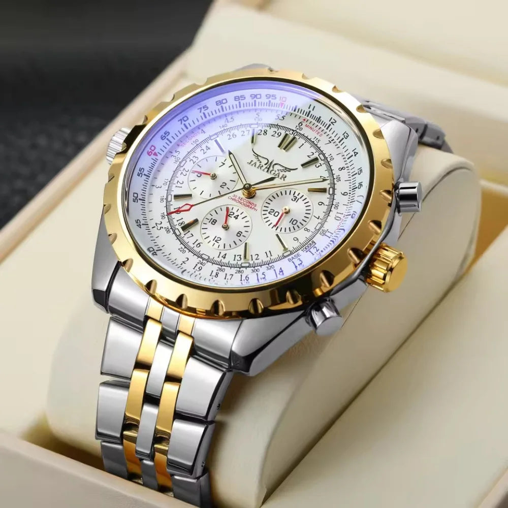 a silver high end Mens watch