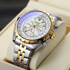 a silver high end Mens watch