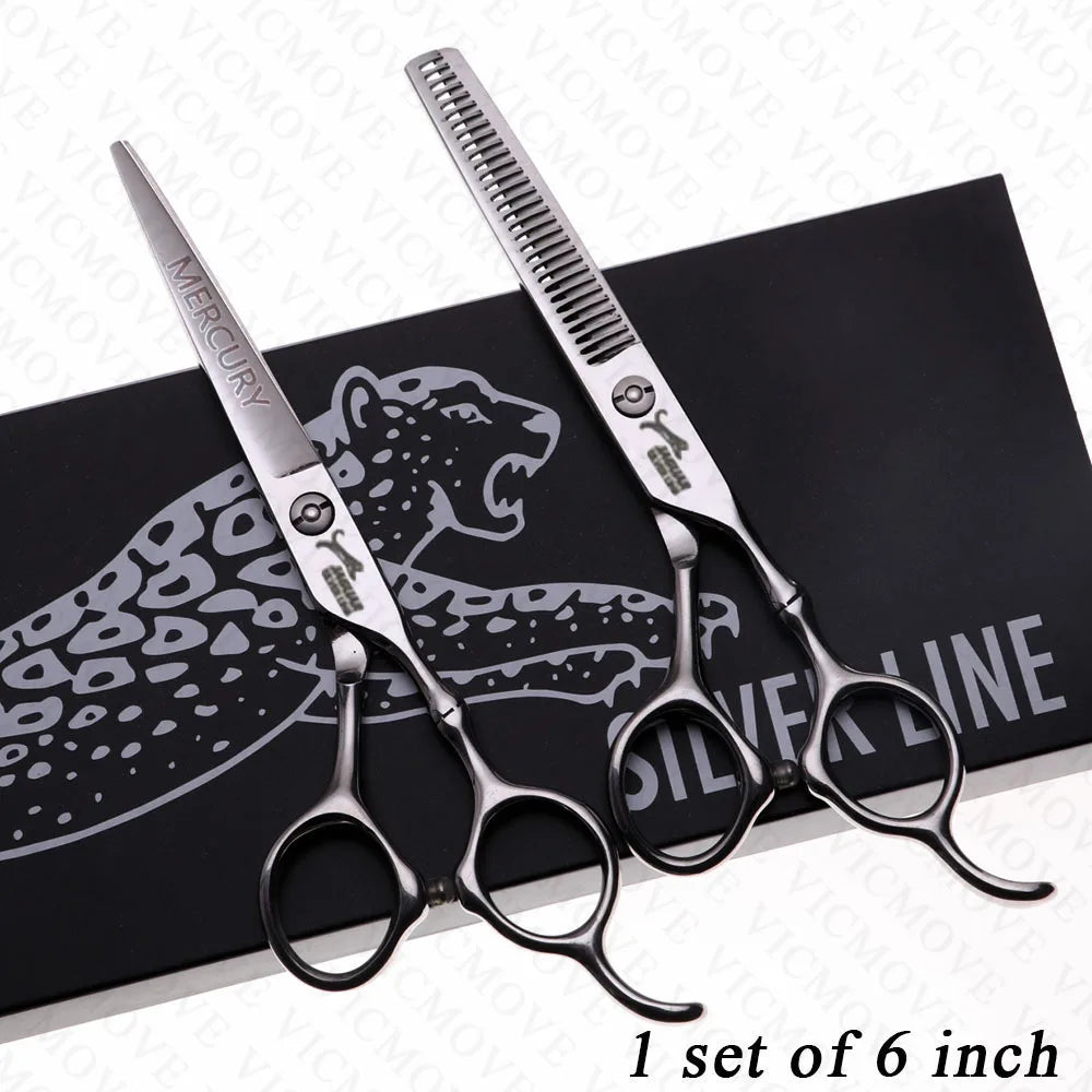 Professional Hairdressing Scissors Set – 5.5 & 6.0 Inch Cutting & Thinning Shears