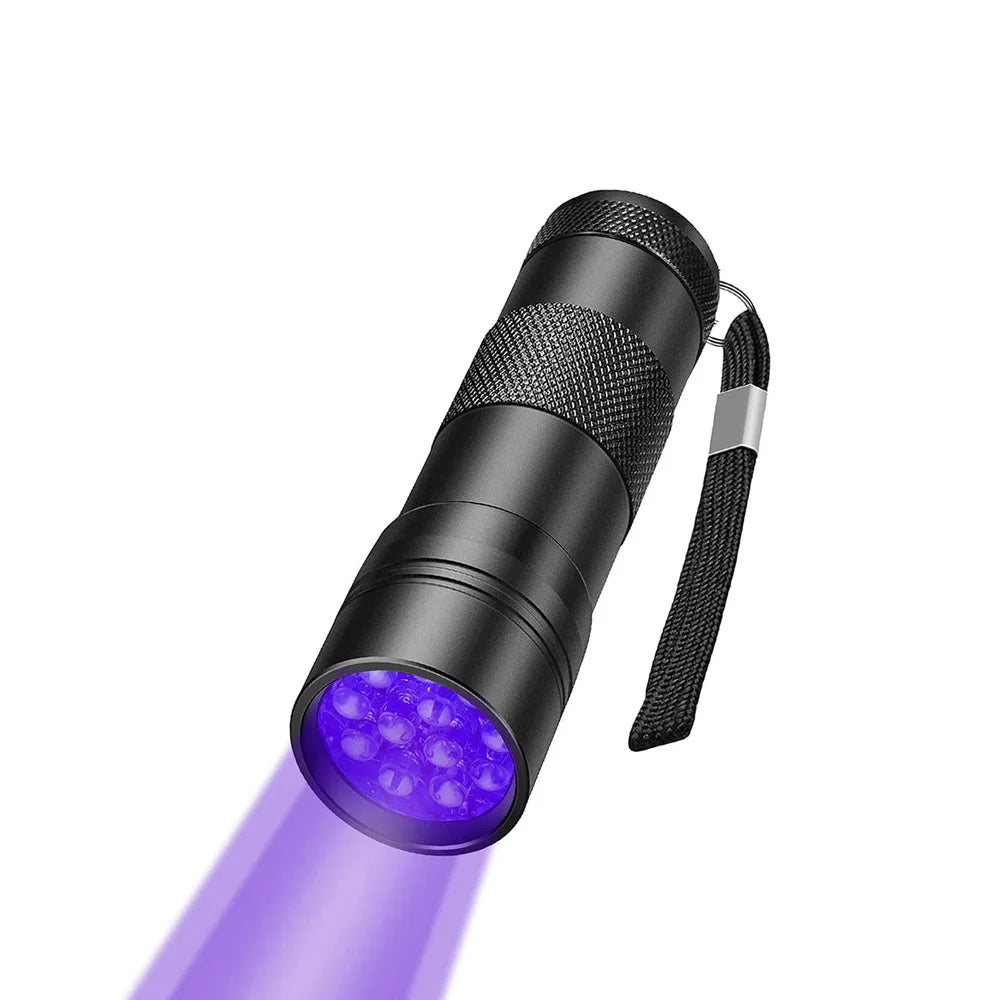 UV Blacklight Flashlight – 12 LED 395nm Pet Urine & Stain Detector | Waterproof