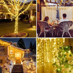 Solar Copper Wire Fairy Lights – IP65 Waterproof, Auto On/Off, 8 Modes