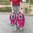 Breathable Pet Backpack Carrier – Front & Back Travel Bag with Safety Reflective Strips | S–L