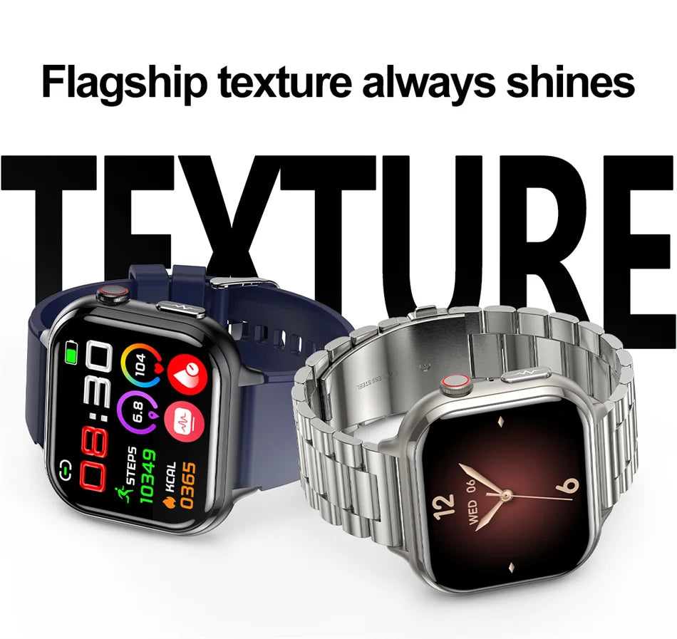 Medical Grade ECG & PPG Smart Watch | Blood Sugar, BMI, Uric Acid & Bluetooth Calling