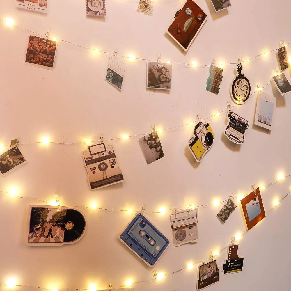 LED Fairy Lights with Photo Clips | USB or Battery Powered | White & Warm White