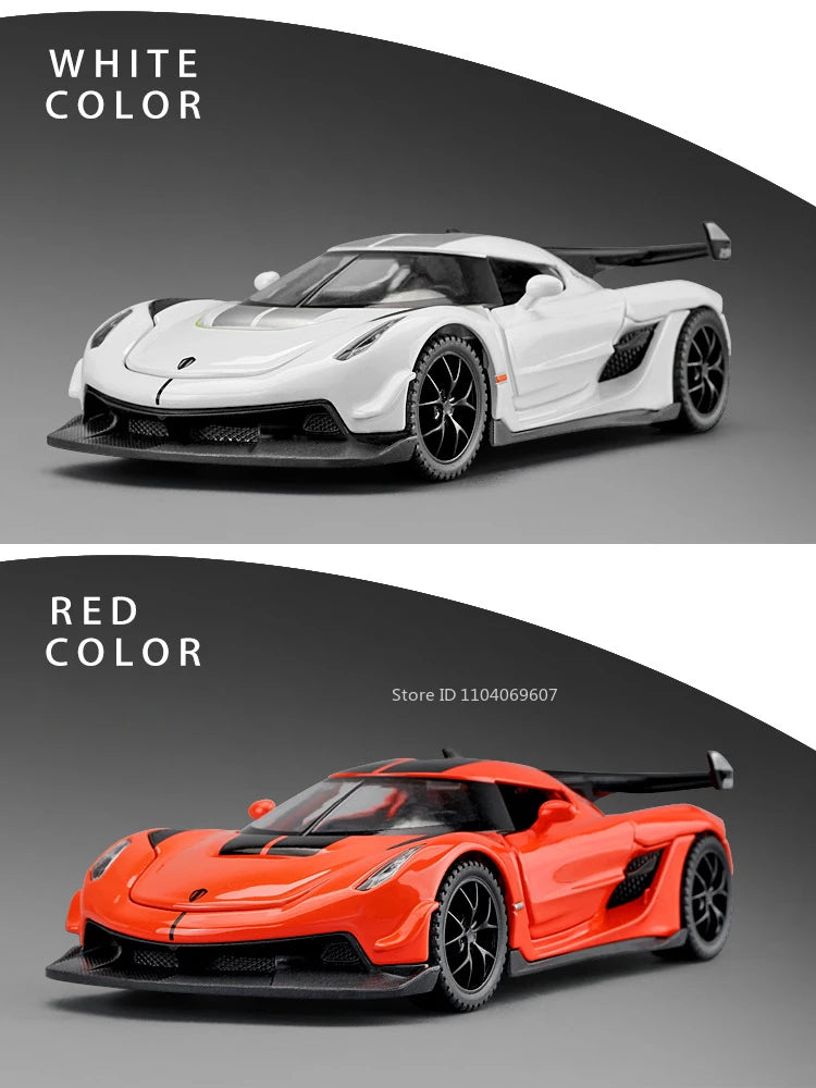 1:32 Scale Hypercar Diecast Supercar Model | Sound, Lights & Opening Doors