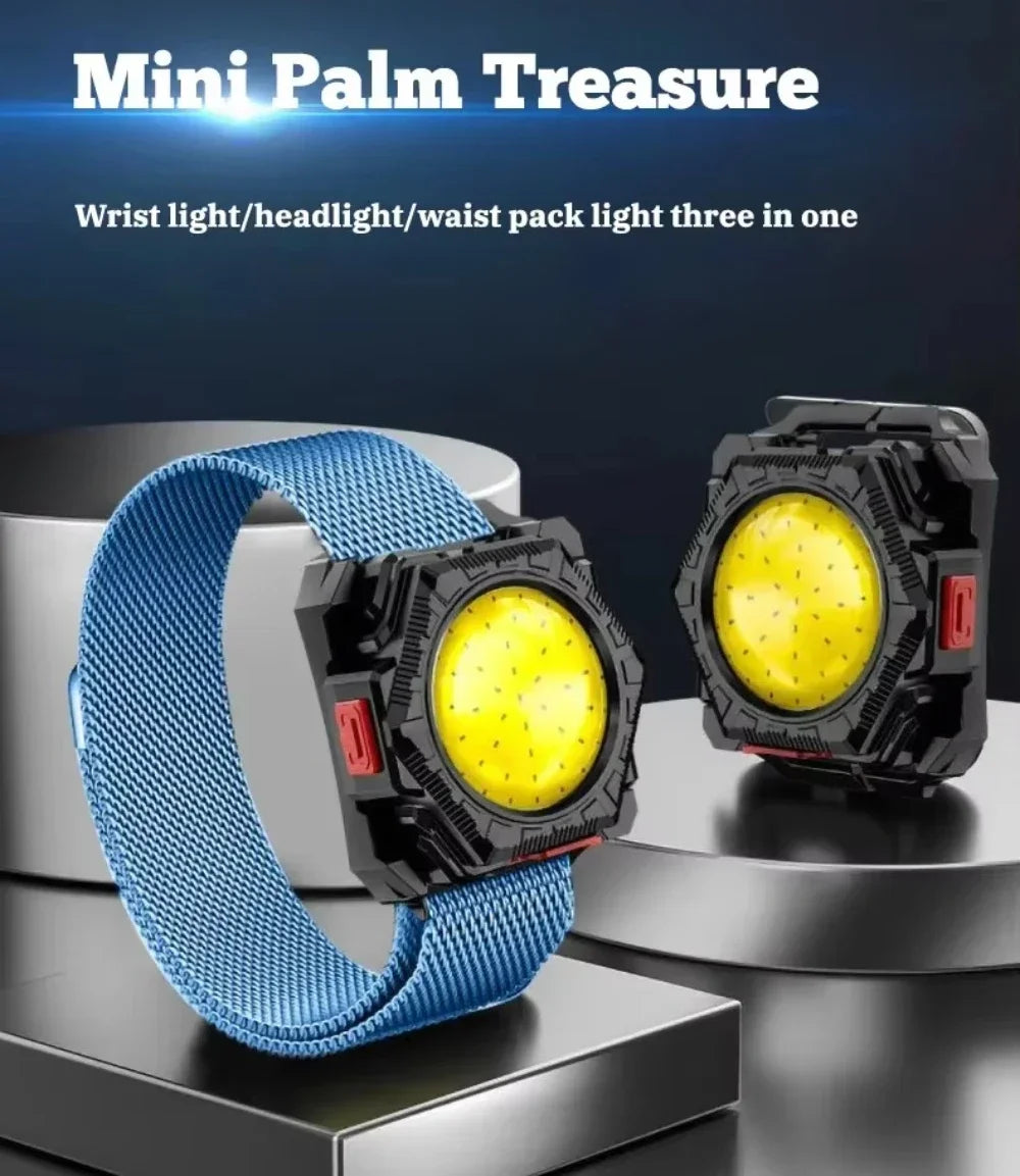 COB LED Wrist Light Torch – 500 Lumens, 4 Modes & USB-C Rechargeable | Hands-Free Running & Camping Light