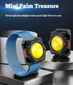 COB LED Wrist Light Torch – 500 Lumens, 4 Modes & USB-C Rechargeable | Hands-Free Running & Camping Light