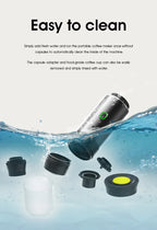 DENOKIN 3-in-1 Portable Espresso Coffee Machine — Capsule, Pod & Ground Coffee | Travel,- Camping & Home