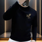 Men's Heavyweight Fleece Pullover Sweatshirt – Round Neck | Black & White | Autumn Winter-