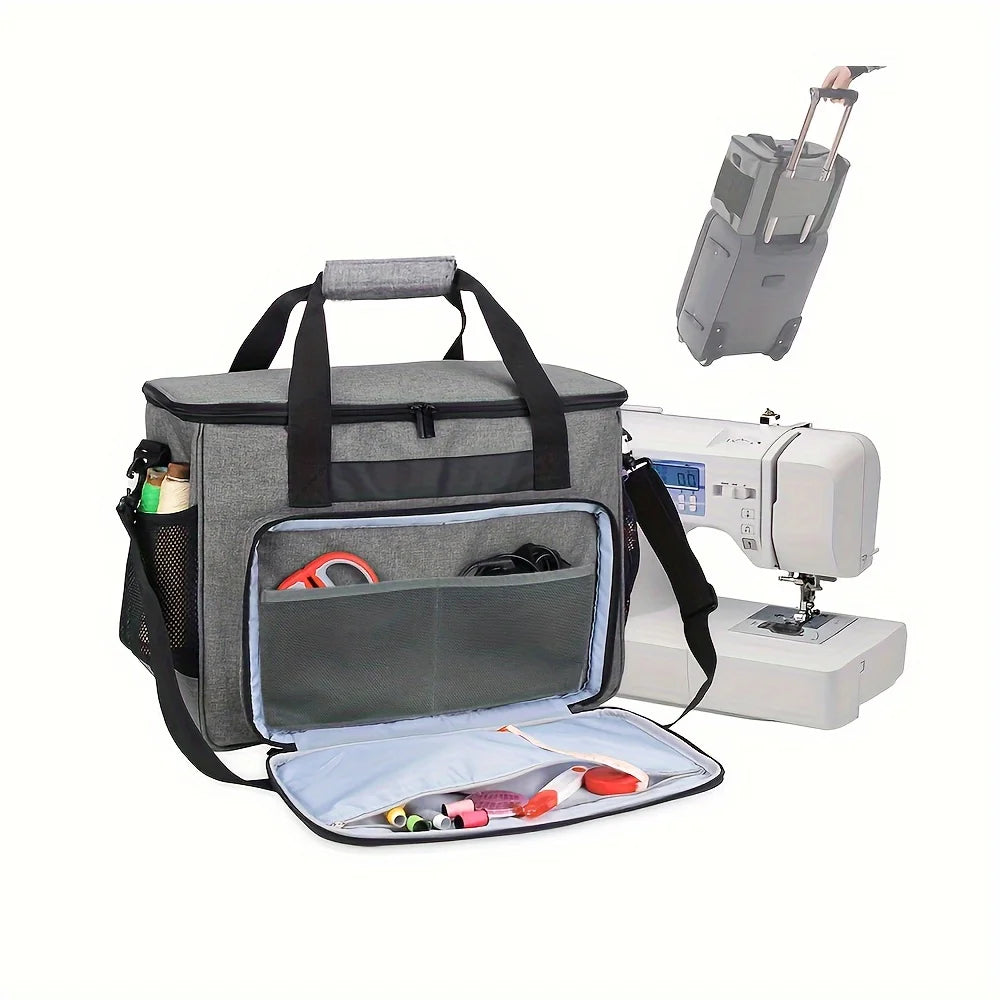 Sewing Machine Carrying Case with Multiple Storage Pockets