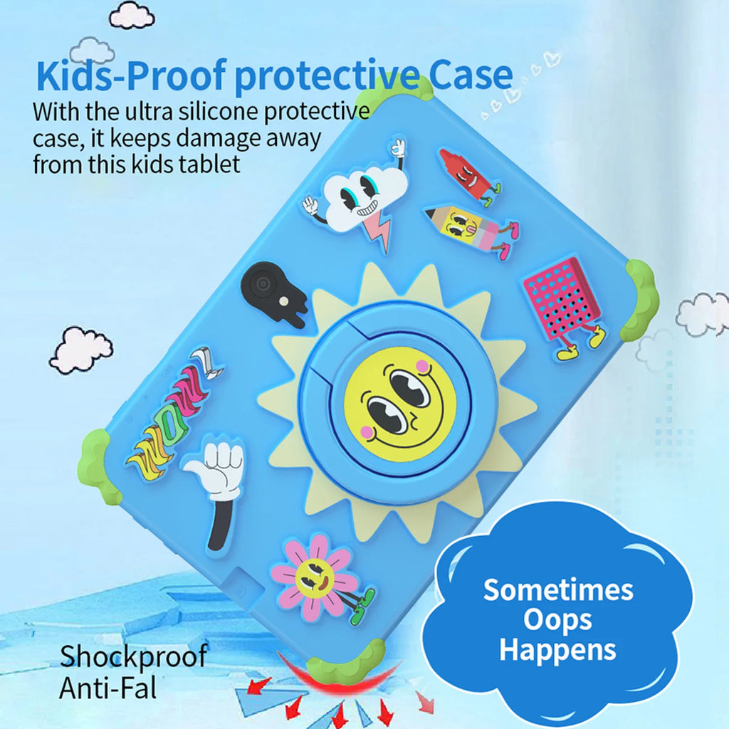 BDF 7-Inch Kids Android 13 Tablet — 4GB RAM, 64GB Storage, Dual Camera, WiFi & Bluetooth | Pink & Blue