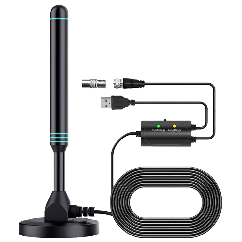 4K HD TV Antenna 500 Mile Long-Range Amplified Digital Antenna DVB-T2 Indoor Outdoor