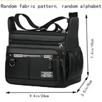 Men's Business Crossbody Bag with Multi-Layered Pockets-