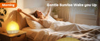 Wake Up Light Sunrise Alarm Clock — Sunset Simulation, White Noise, FM Radio & Dimmable RGB Night Light