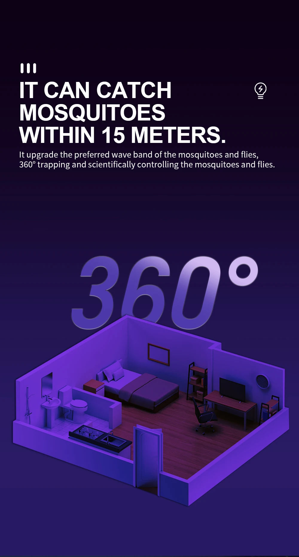 1 Piece Electric Fly Bug Mosquito Insect Killer