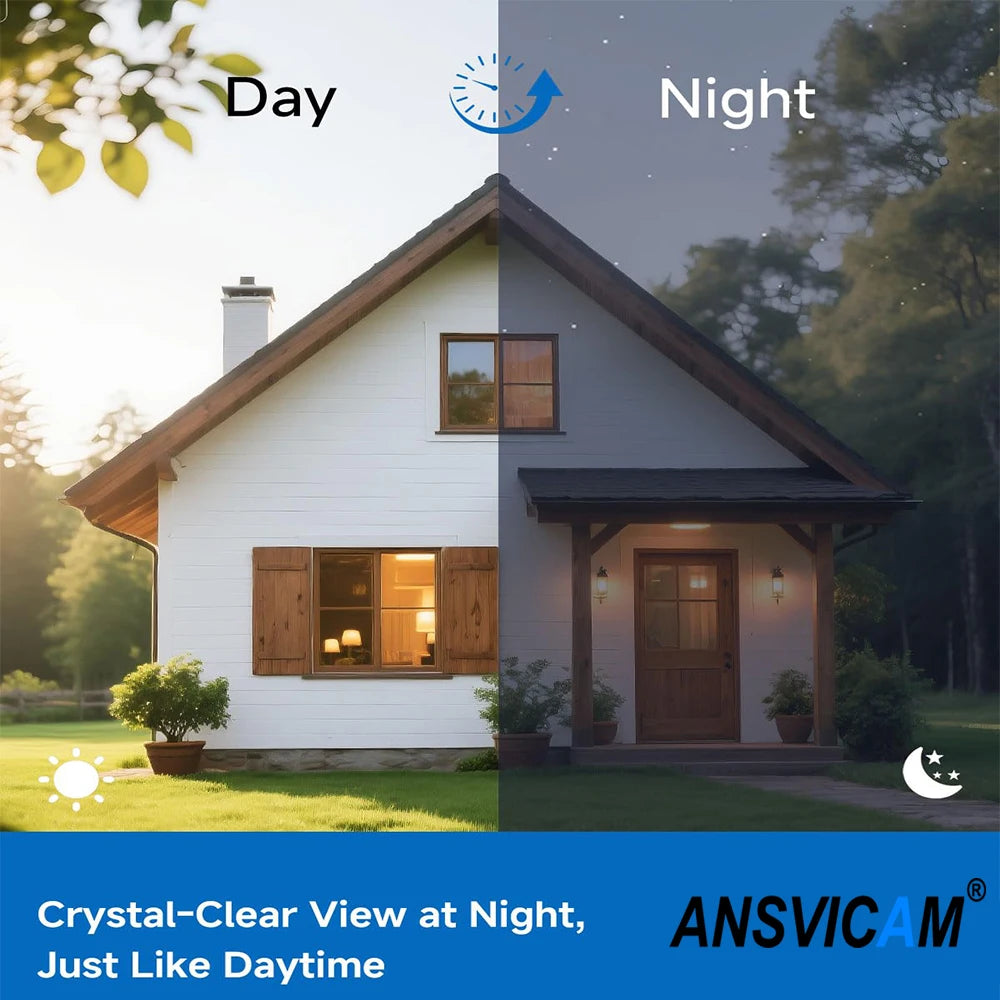 2K Wireless Battery Powered Cameras Outdoor Magnetic 5MP IP Camera