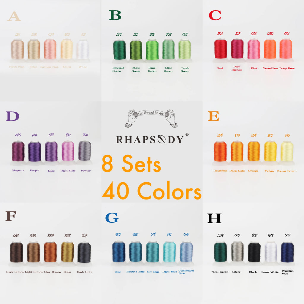 40WT Polyester Embroidery Thread Filament Threads